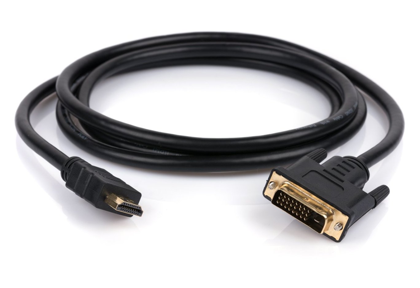 Кабель мультимедійний HDMI M to DVI M 1.8m 24+1pin Vinga (VCPHDMIDVI1.8)