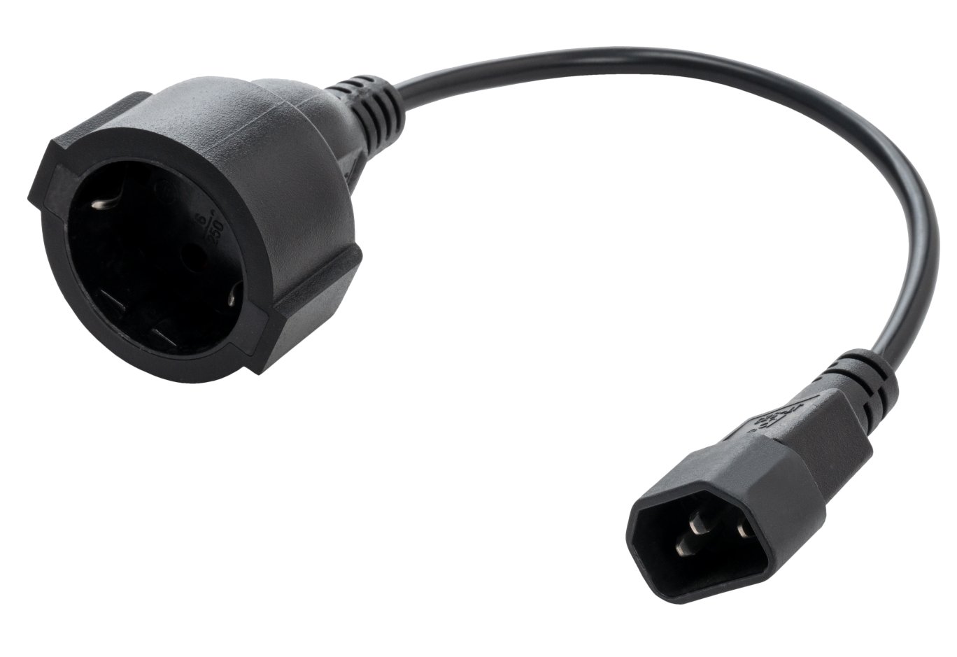 Кабель живлення C14 to Schuko 0.75mm2 Copper Vinga (VPCC14S75C)