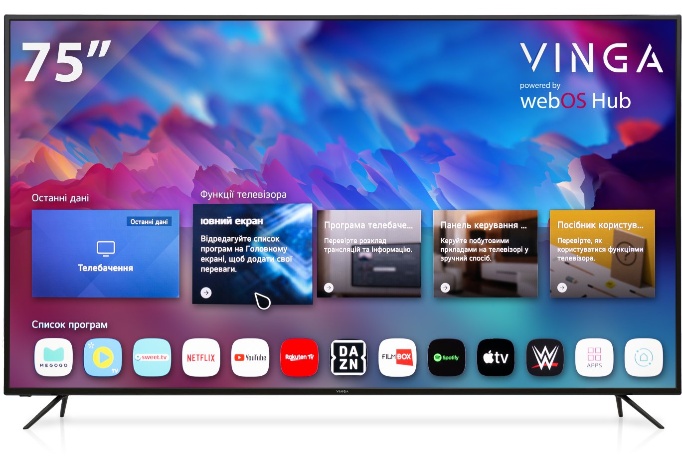 Телевізор Vinga S75UHD25BWEB