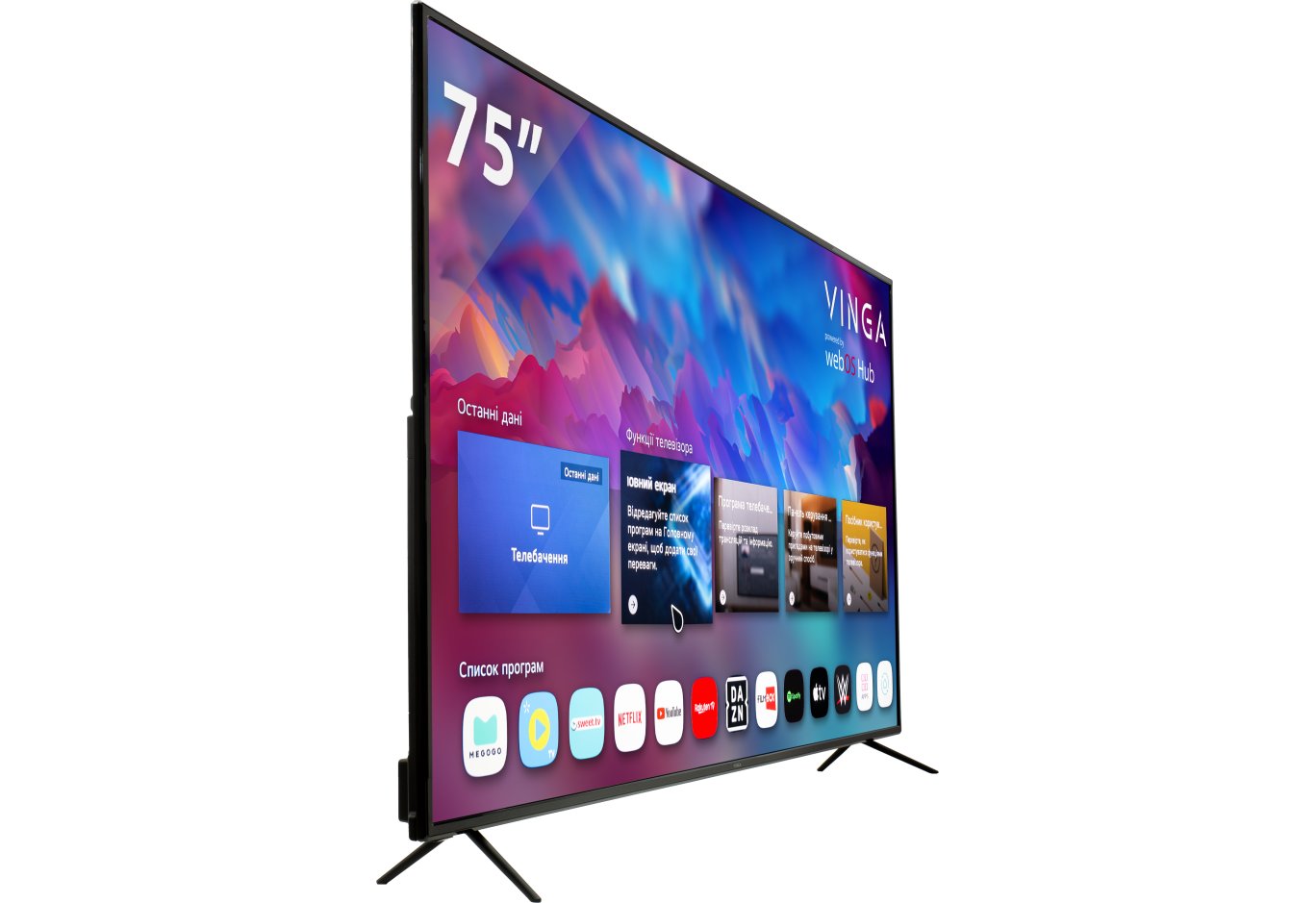 Телевізор Vinga S75UHD25BWEB