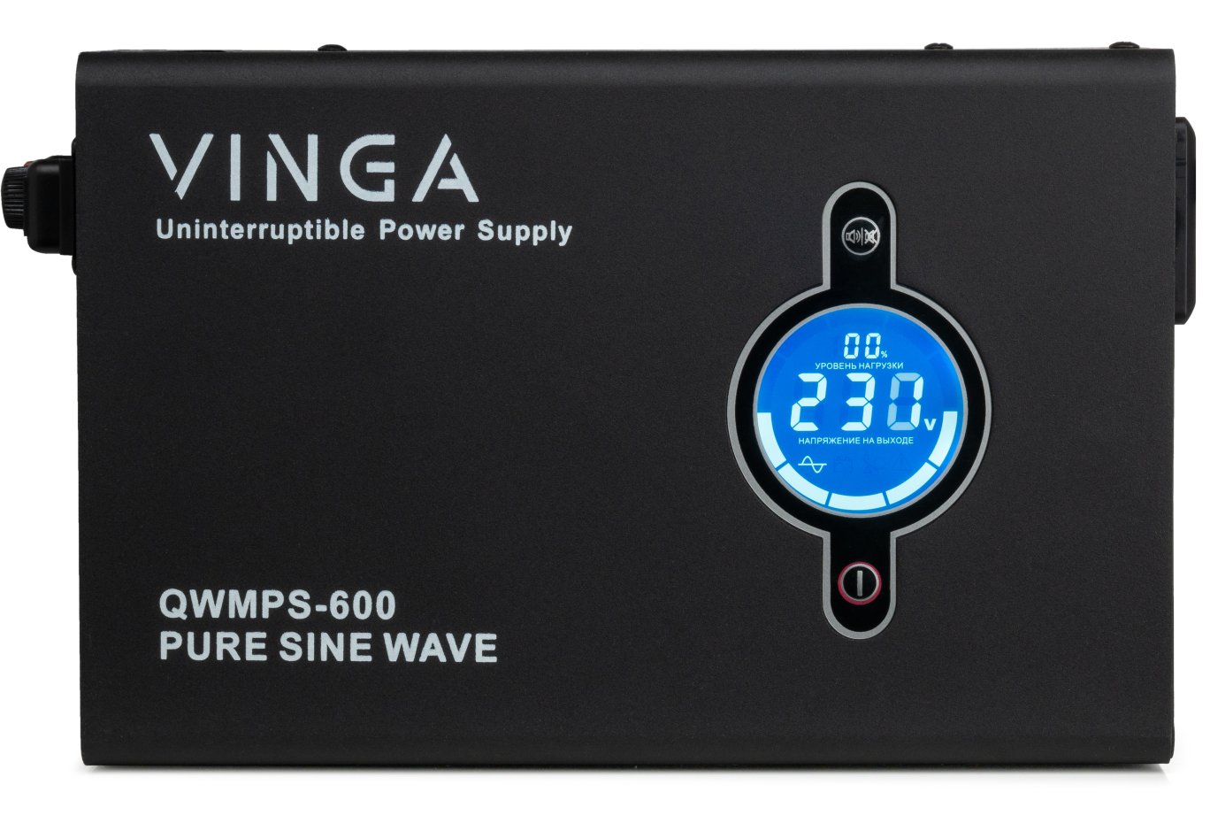 Пристрій безперебійного живлення Vinga QWMPS-600 600VA LCD (QWMPS-600)