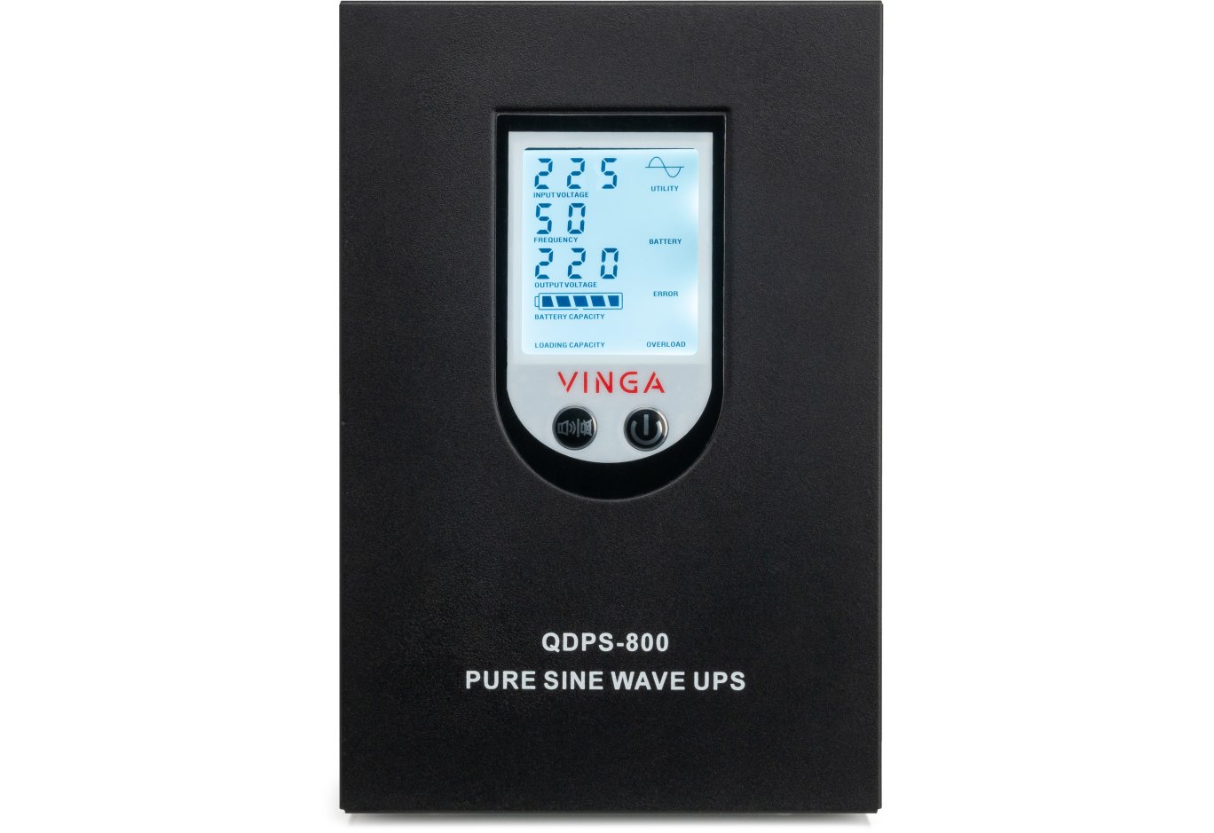 Пристрій безперебійного живлення Vinga QDPS-800 800VA LCD (QDPS-800)