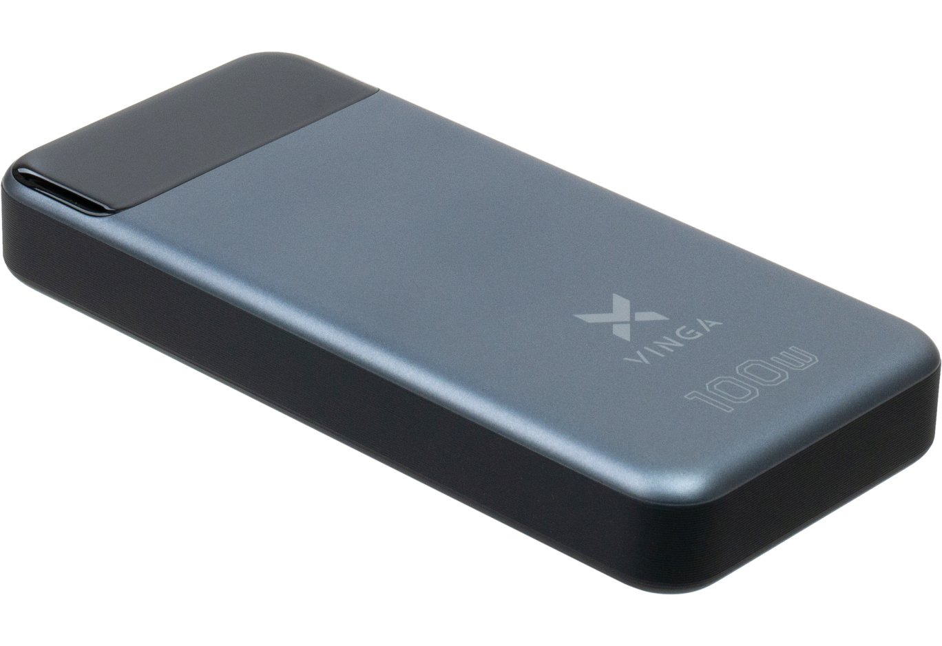 Батарея універсальна Vinga 30000 mAh 100W Display VA Grey (Li-Ion) (VPBB30100)