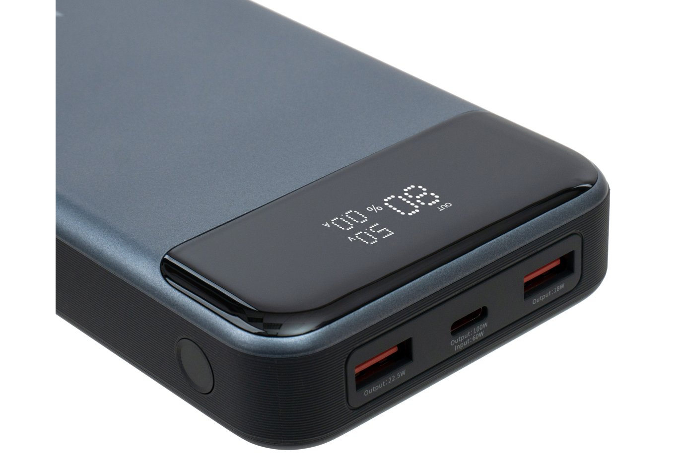 Батарея універсальна Vinga 30000 mAh 100W Display VA Grey (Li-Ion) (VPBB30100)