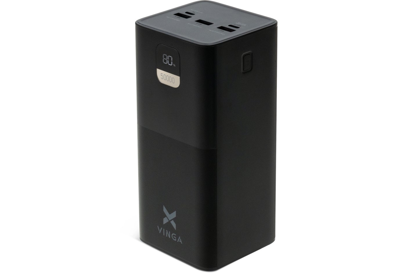 Батарея універсальна Vinga 50000 mAh 22.5W Display Black (VPBB5022)