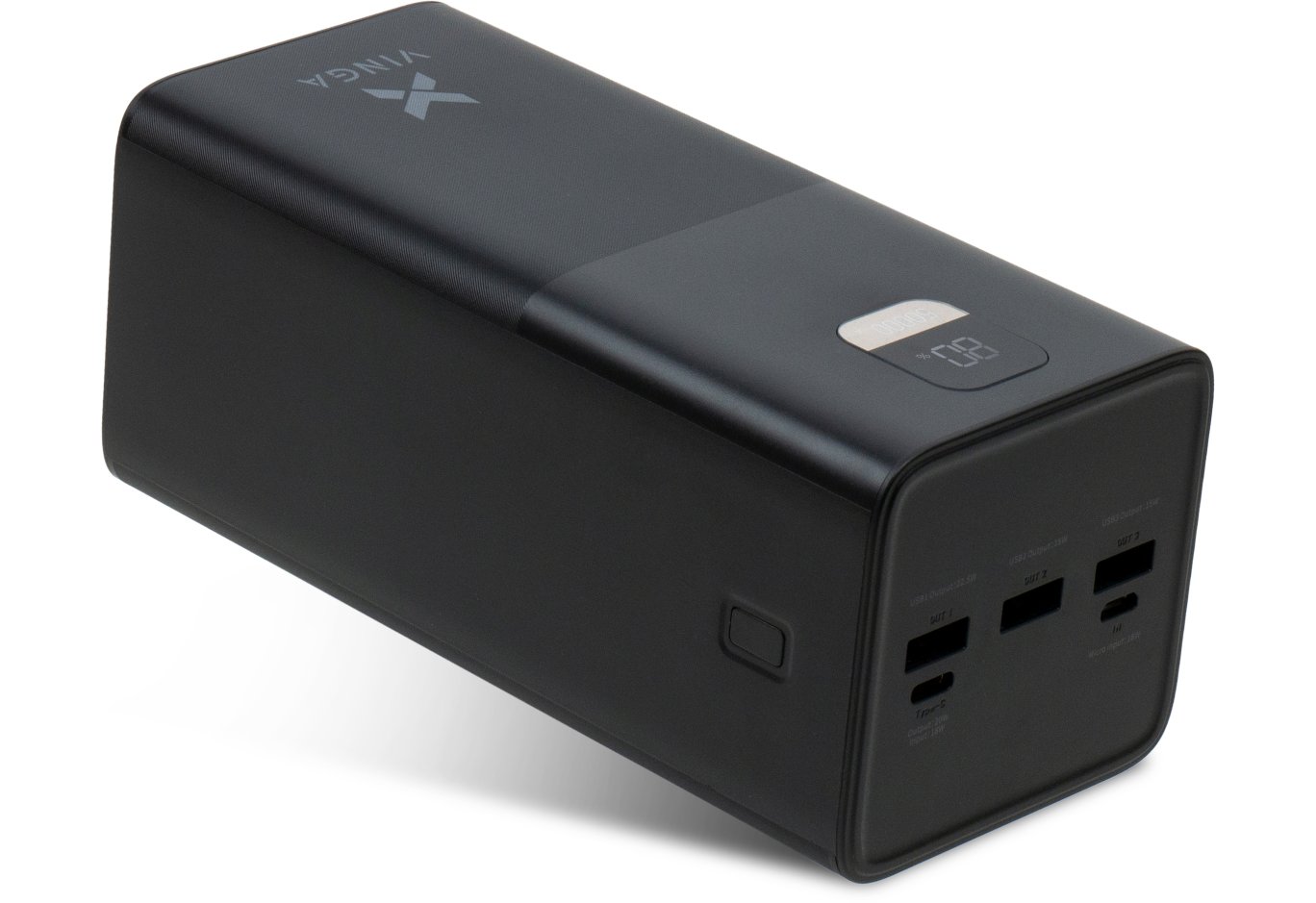 Батарея універсальна Vinga 50000 mAh 22.5W Display Black (VPBB5022)