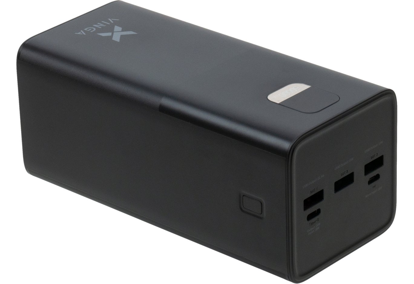Батарея універсальна Vinga 50000 mAh 22.5W Display Black (VPBB5022)