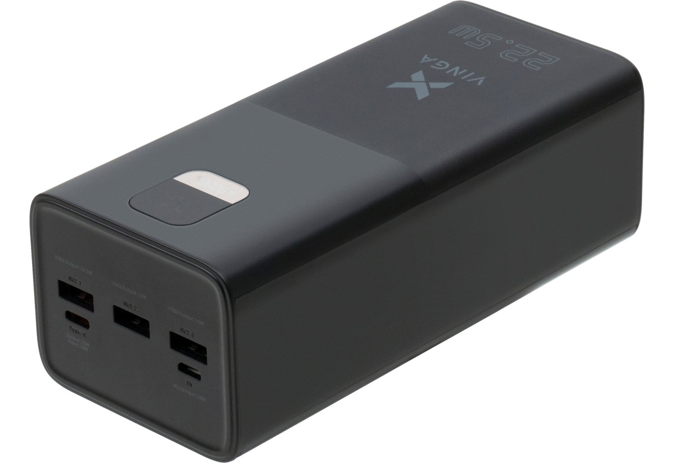 Батарея універсальна Vinga 40000 mAh 22.5W Display Black (VPBB4022)