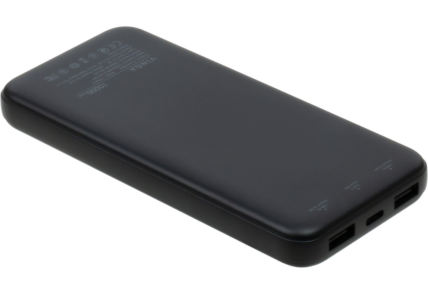 Батарея універсальна Vinga 10000 mAh 10W Black (VPBB10)