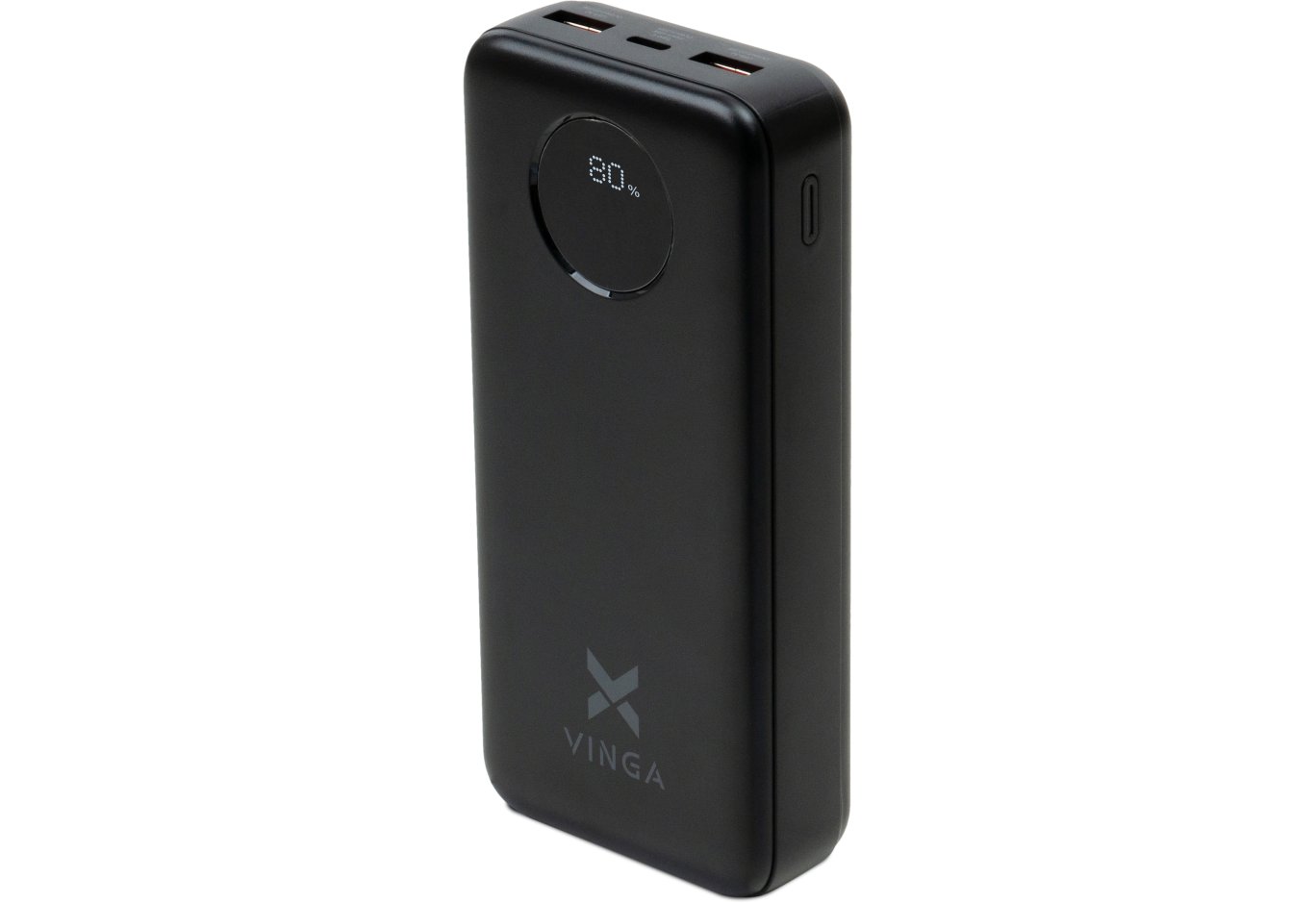 Батарея універсальна Vinga 20000 mAh 22.5W Display Black (VPBB2022)