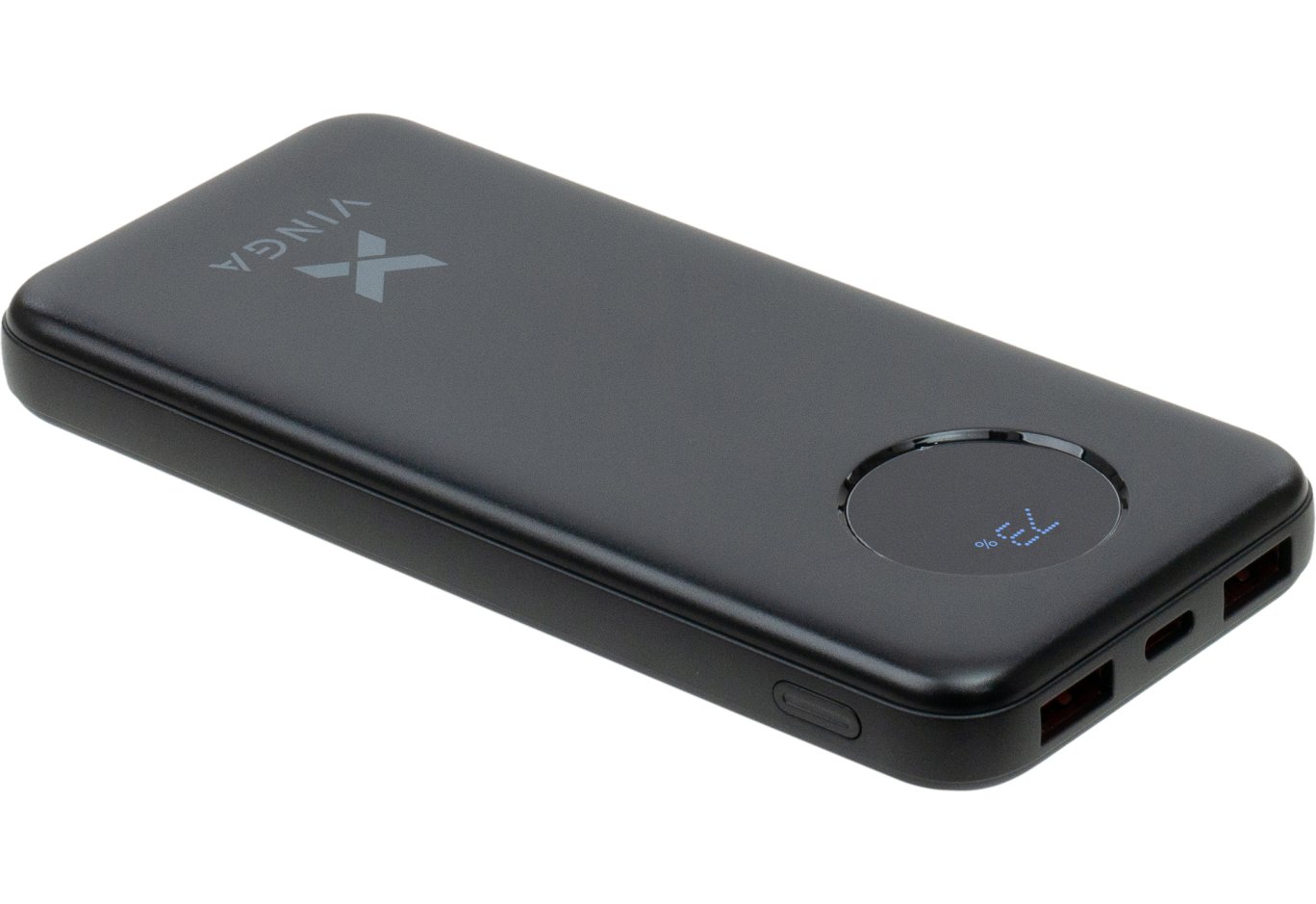 Батарея універсальна Vinga 10000 mAh 22.5W Display Black (VPBB1022)