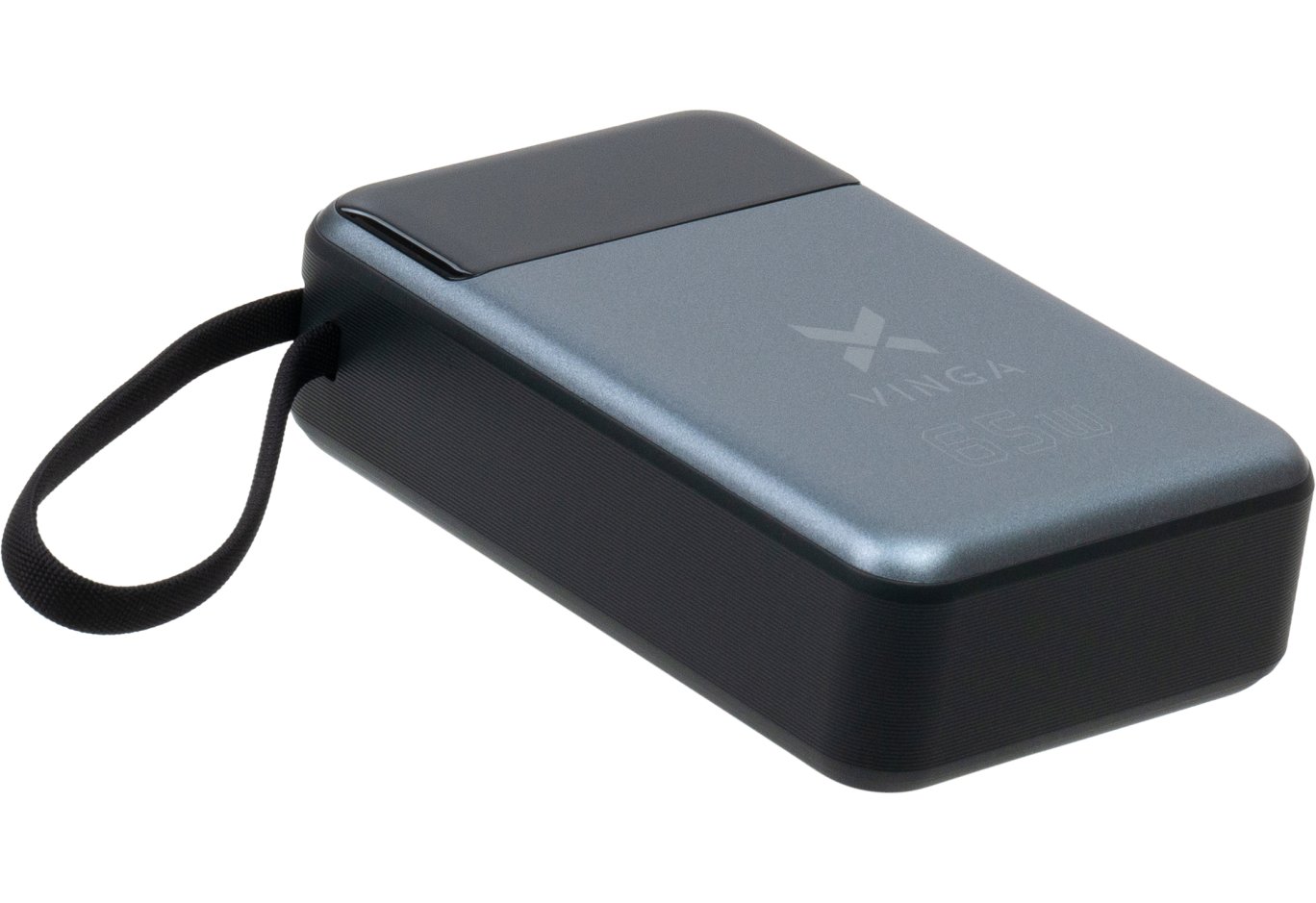 Батарея універсальна Vinga 20000 mAh 65W Display USB-C Cable Grey (VPBB2065C)