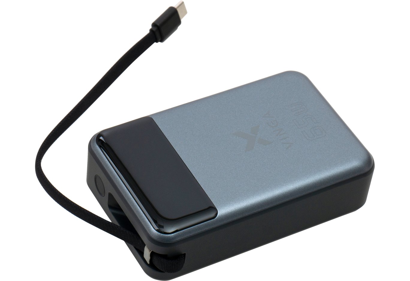 Батарея універсальна Vinga 20000 mAh 65W Display USB-C Cable Grey (VPBB2065C)