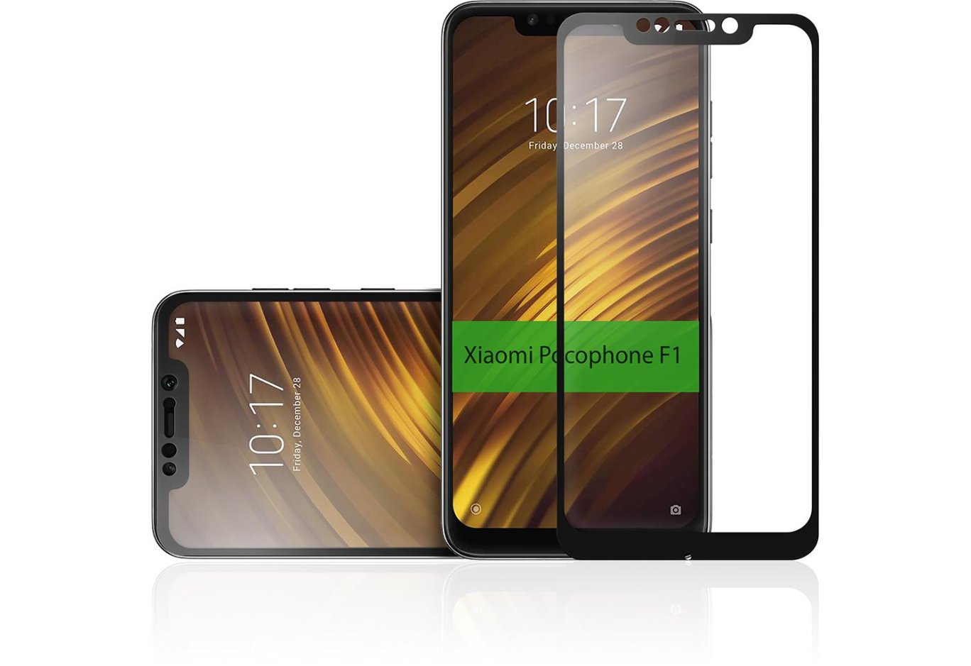 Скло захисне Vinga для Xiaomi Pocophone F1 Black (VTPGS-XPF1B)