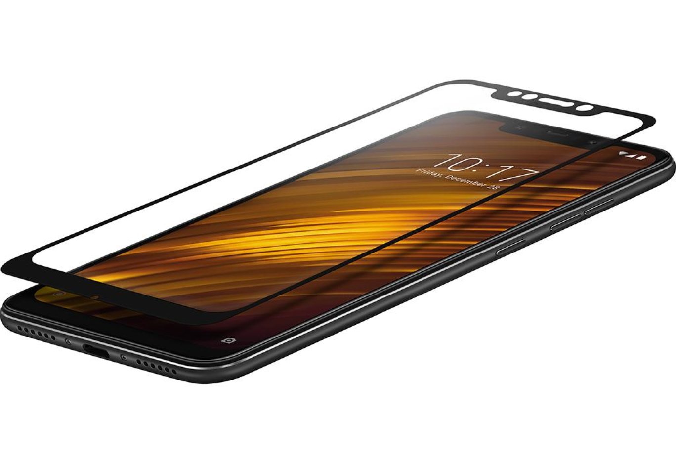 Скло захисне Vinga для Xiaomi Pocophone F1 Black (VTPGS-XPF1B)