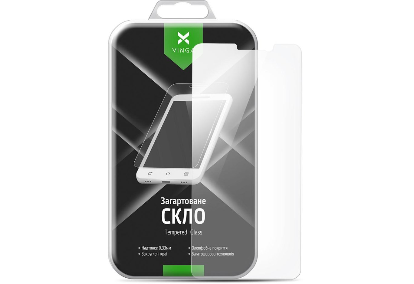 Скло захисне Vinga для Doogee X50 (VTPGS-DX50L)