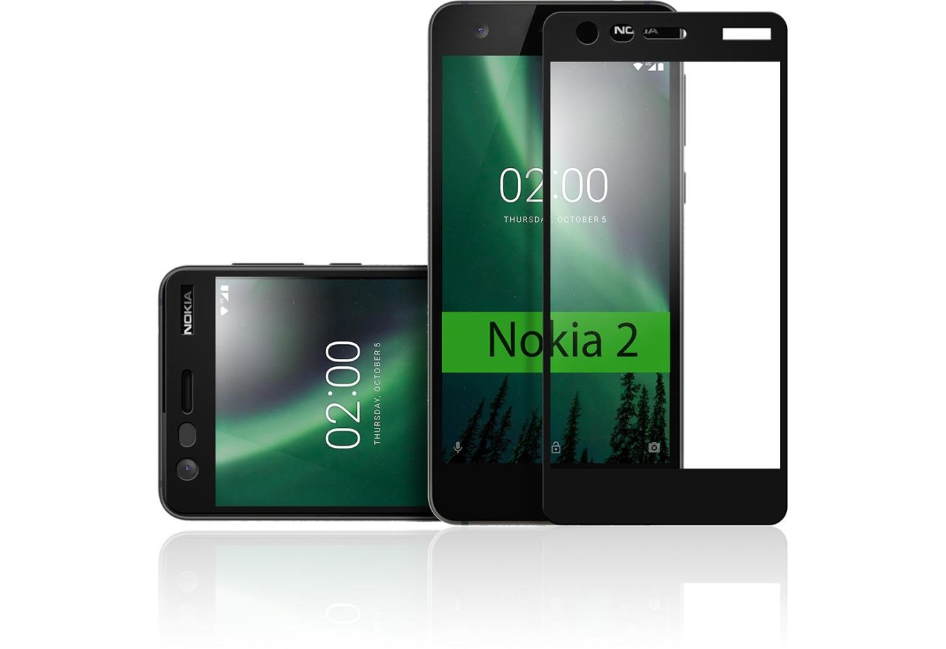 Protective glass Vinga для Nokia 2 Black (VTPGS-N2B)