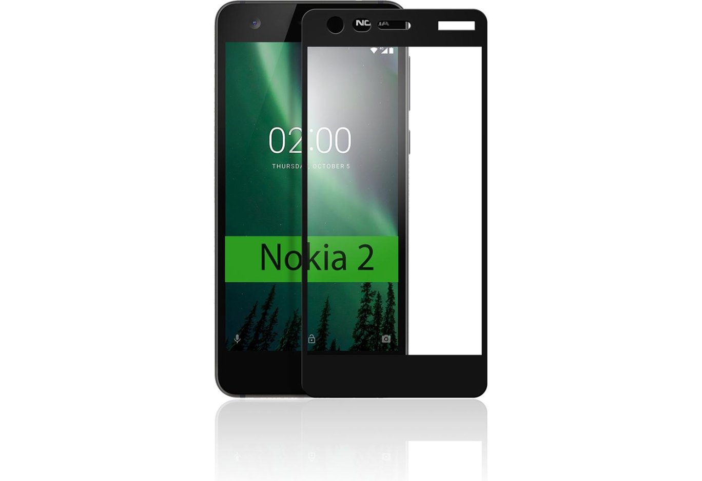 Protective glass Vinga для Nokia 2 Black (VTPGS-N2B)