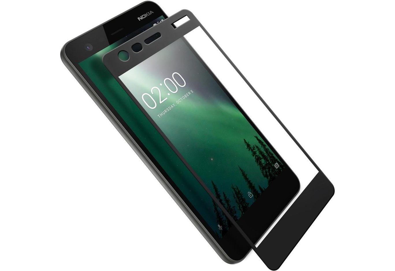 Protective glass Vinga для Nokia 2 Black (VTPGS-N2B)