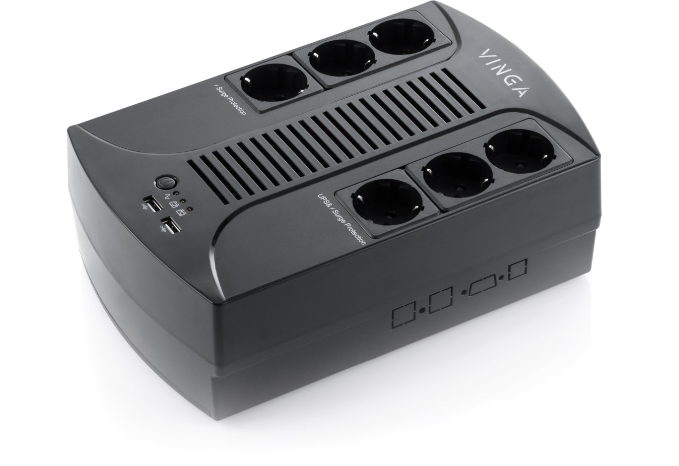 Пристрій безперебійного живлення Vinga 600VA-PU,  2USB*5V /1A (VPP-600U)