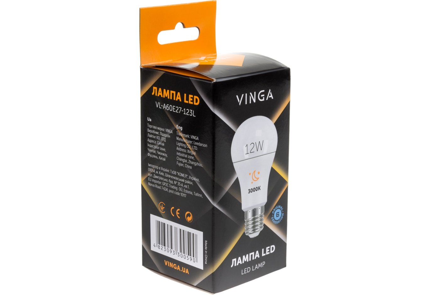 Лампочка Vinga VL-A60E27-123L