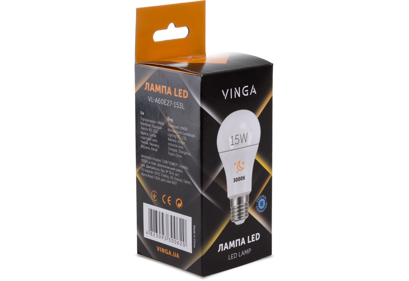 Лампочка Vinga VL-A60E27-153L