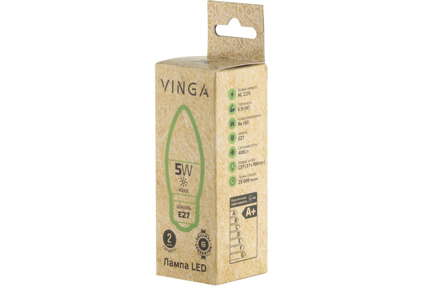 Light bulb Vinga VL-C37E27-54L