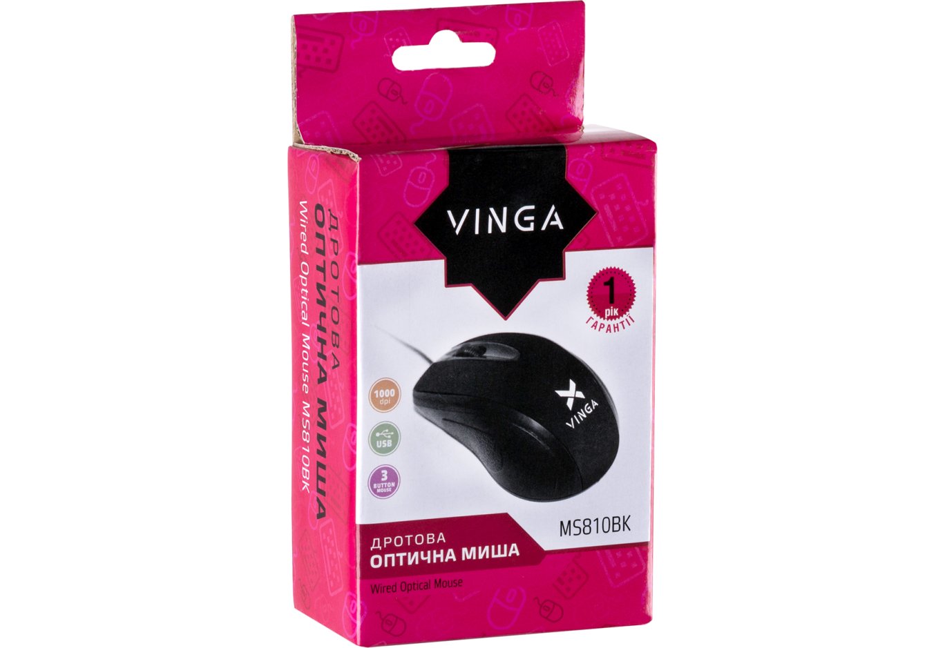 Мишка Vinga MS-810 black