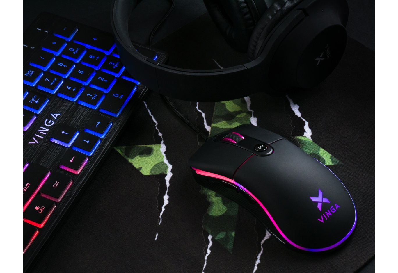 Мишка Vinga MSG-175 Black