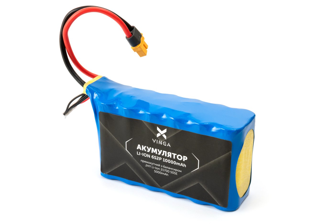 Battery pack Vinga Li-ion 6S2P 10000mAh з балансиром (JHY Li-Ion 21700 5000mAh) (V6S2P-5000)
