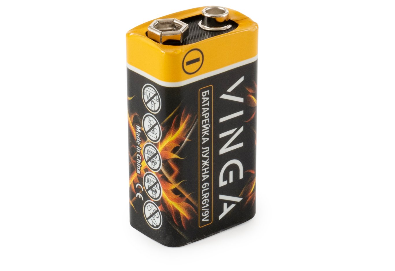 Батарейка 9V 6LR61 Alkaline Vinga (VJAB9V1)