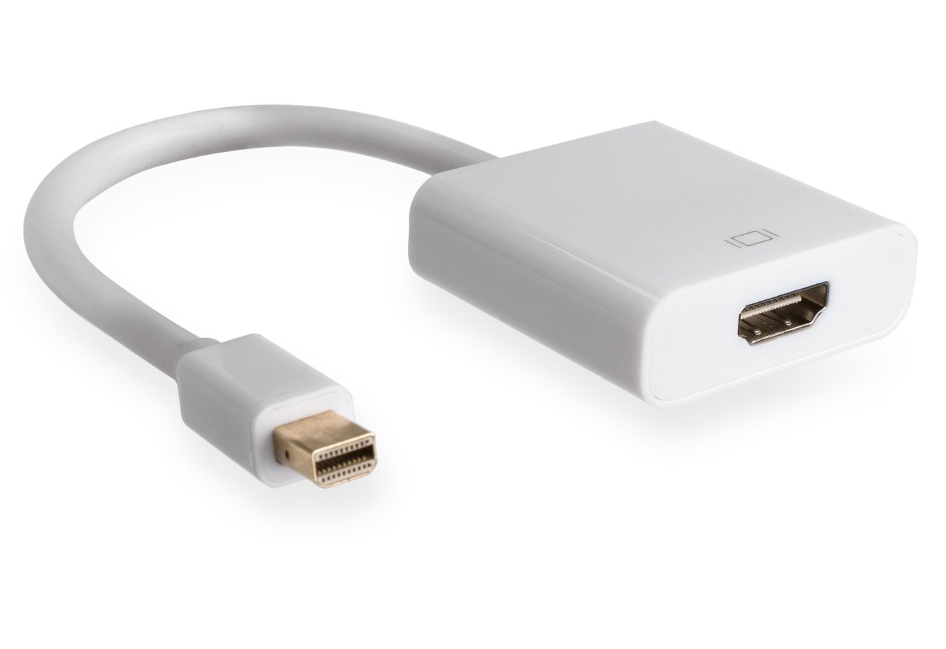 Перехідник Mini Display port M to HDMI F white Vinga (VCPMDPHDMIWH)