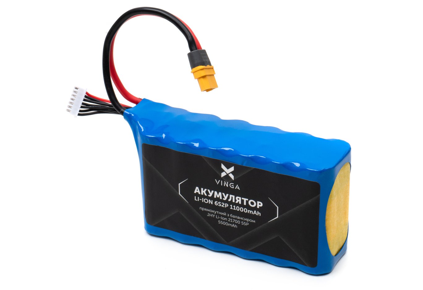 Battery pack Vinga Li-ion 6S2P 11000mAh з балансувальним дротом (JHY Li-Ion 21700 5500mAh) (V6S2P-11000MAH)