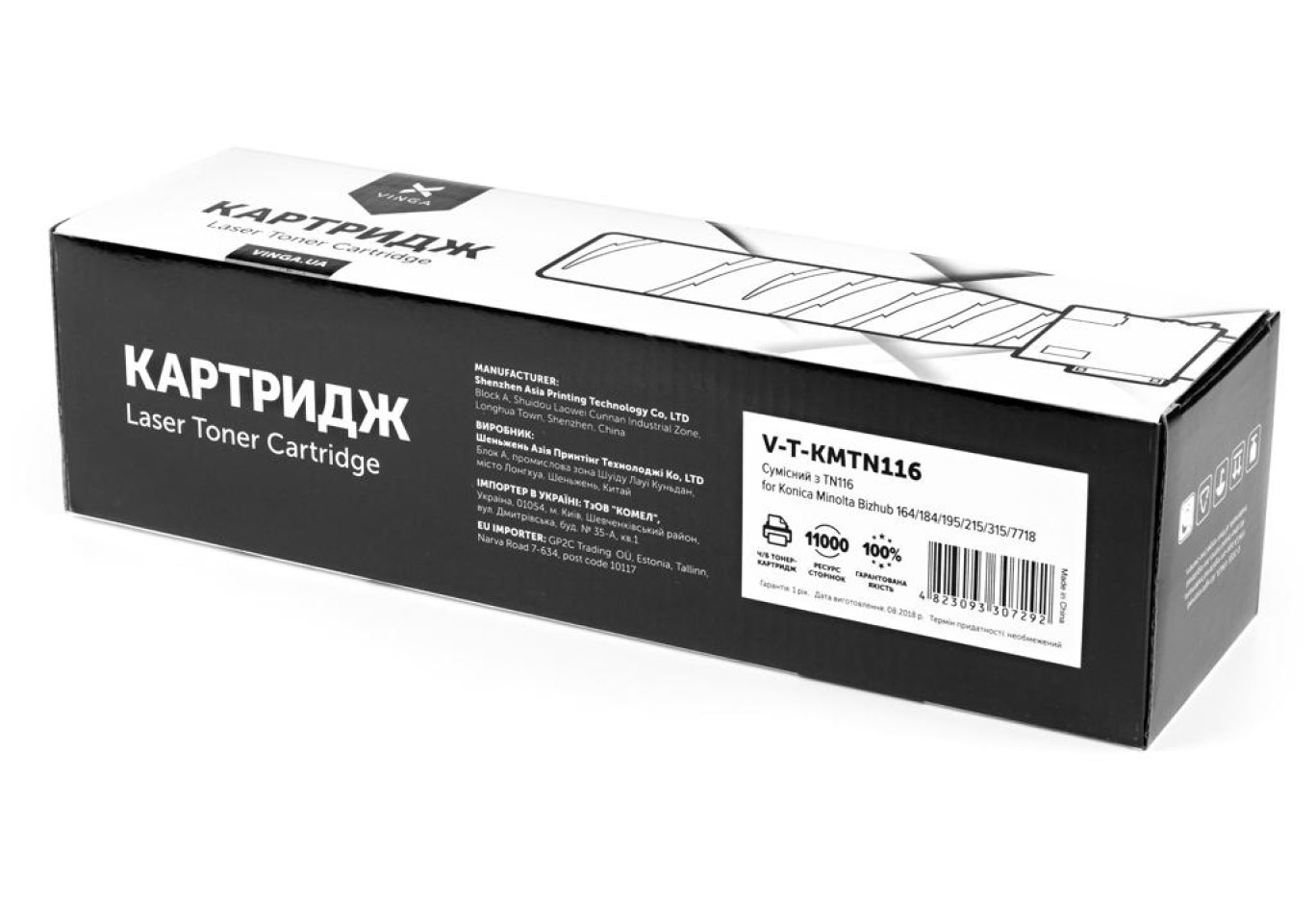 Toner cartridge Vinga KONICA MINOLTA TN116/bizhub 164 (V-T-KMTN116)
