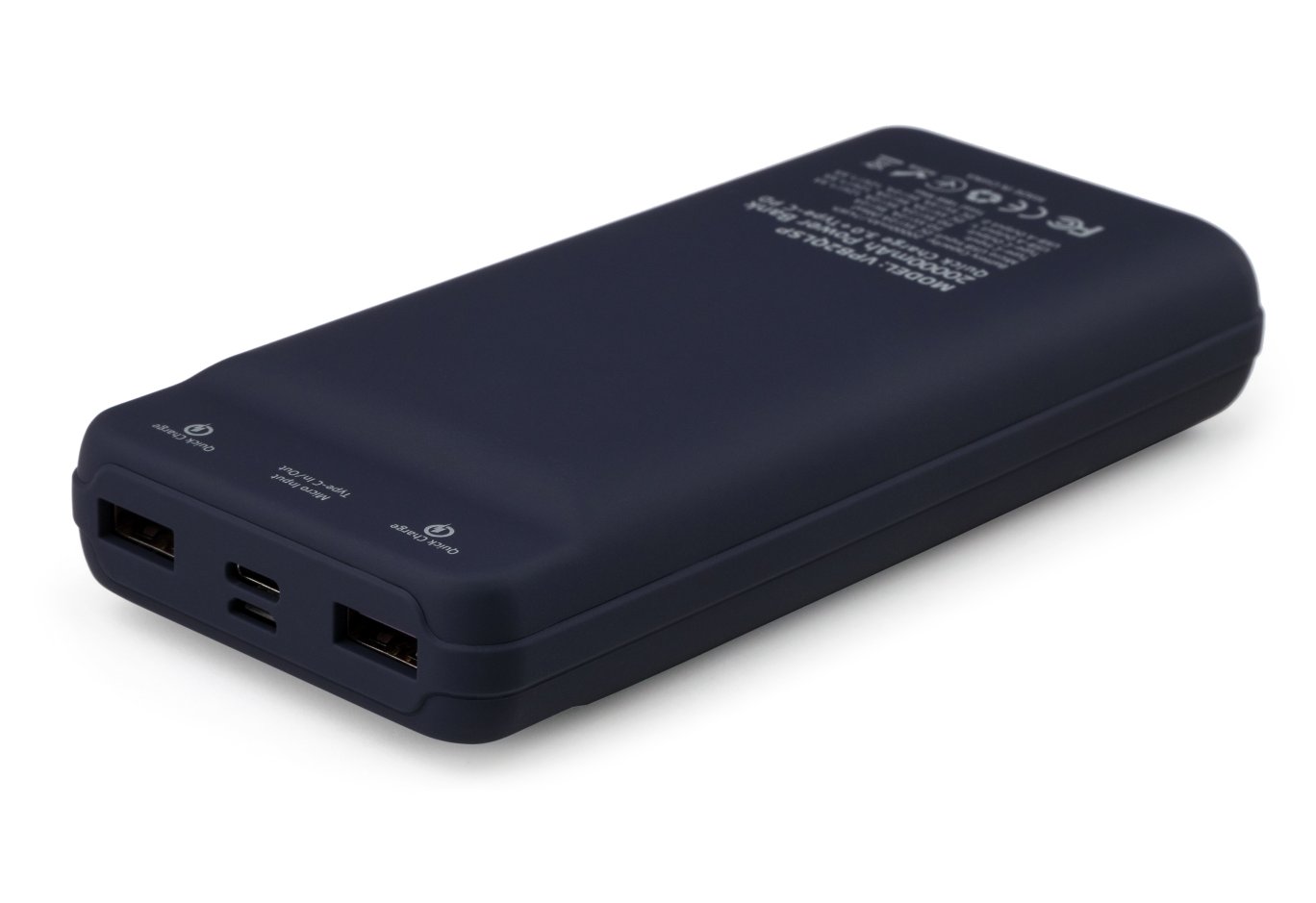 Universal Battery Vinga 20000 mAh QC3.0 Display soft touch purple (VPB2QLSP)