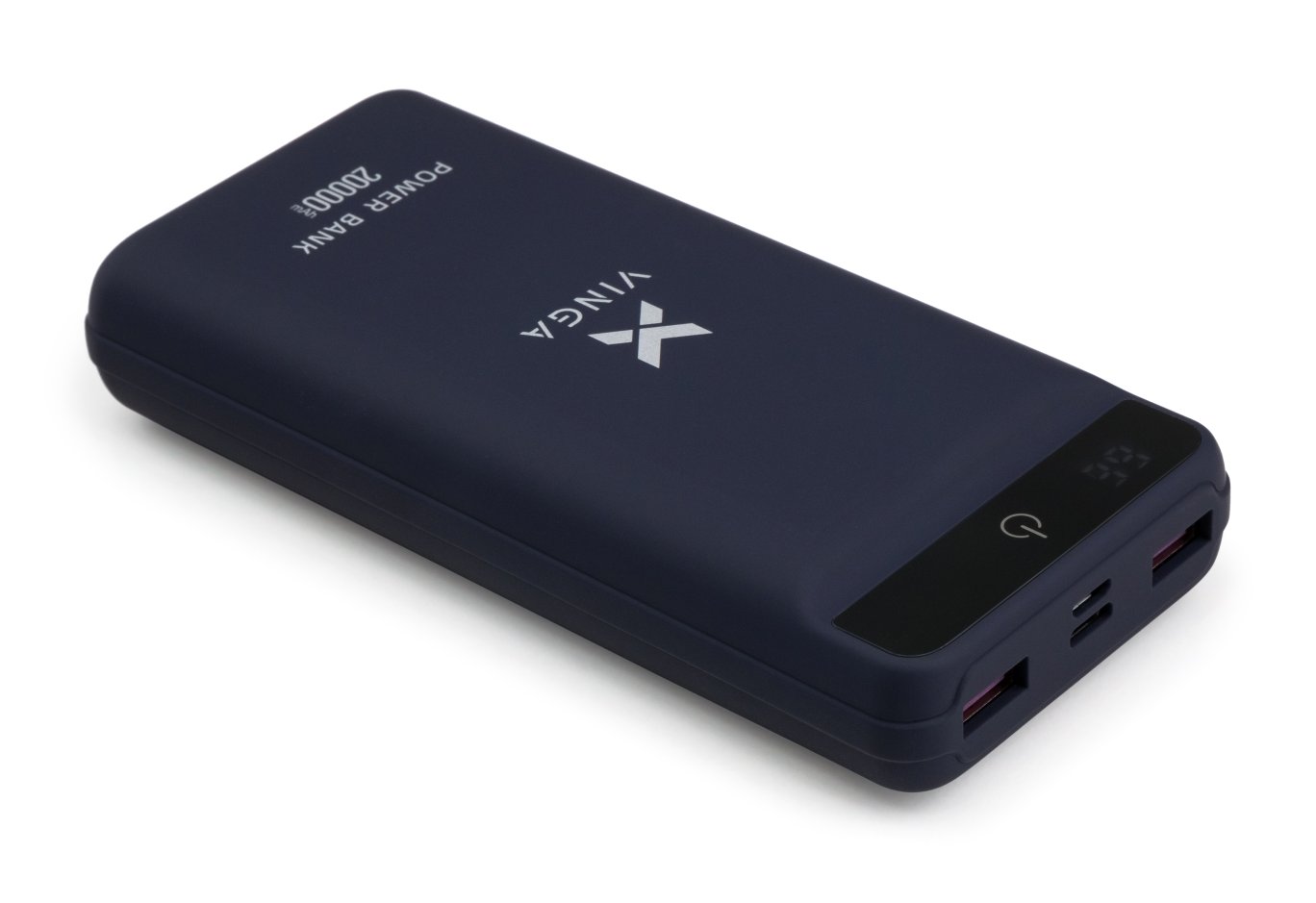 Universal Battery Vinga 20000 mAh QC3.0 Display soft touch purple (VPB2QLSP)