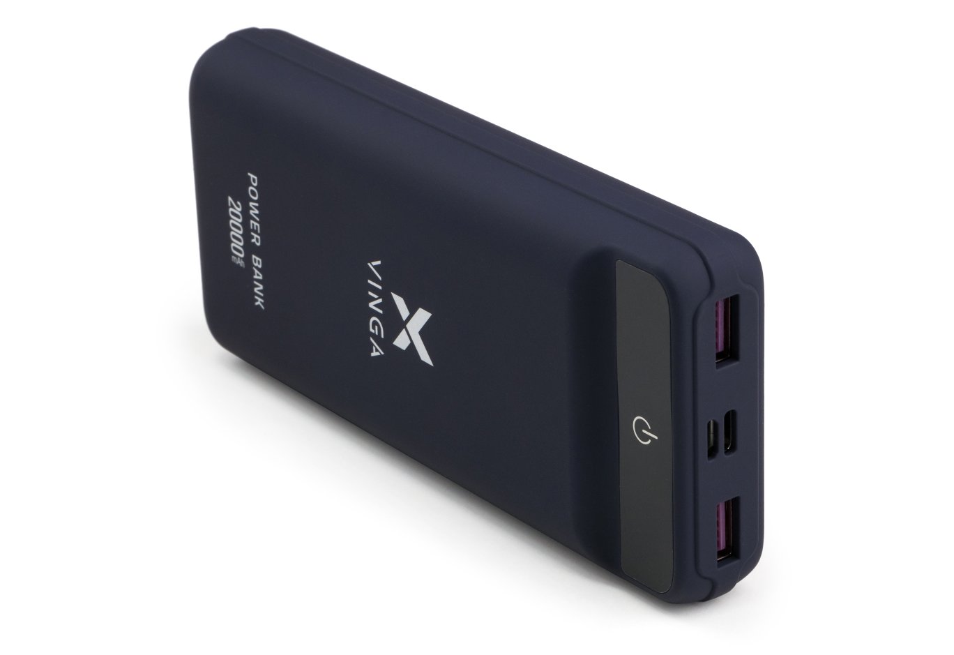 Universal Battery Vinga 20000 mAh QC3.0 Display soft touch purple (VPB2QLSP)