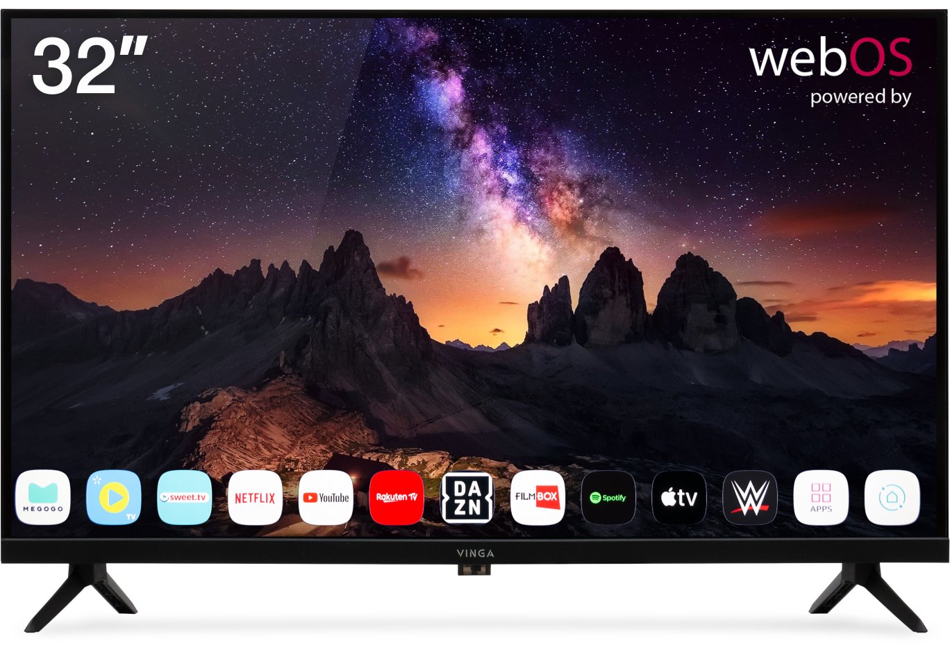 Телевізор Vinga S32HD26BWEB