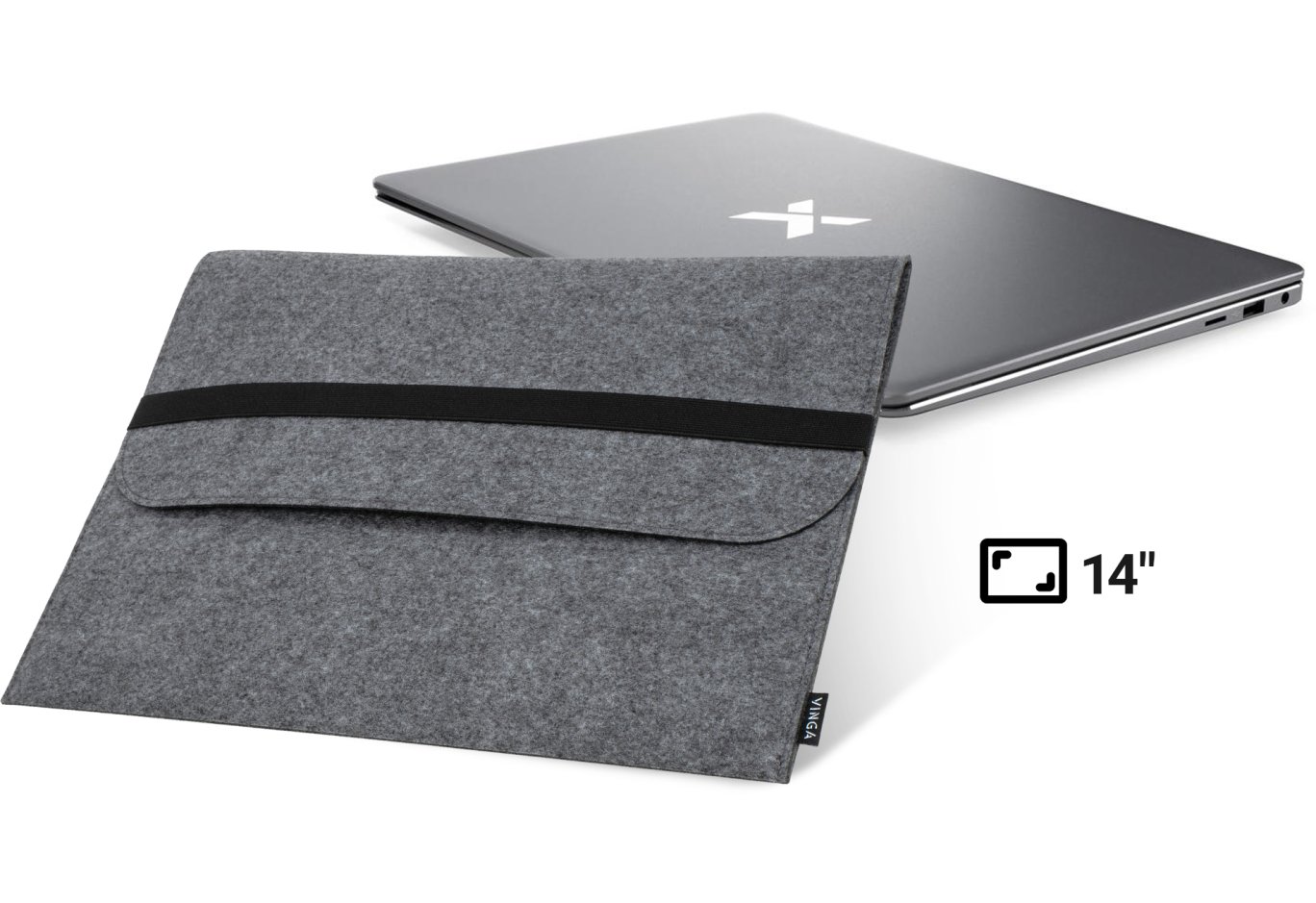 Чохол до ноутбука Vinga 14" NSF140band Gray (NSF140BGY)