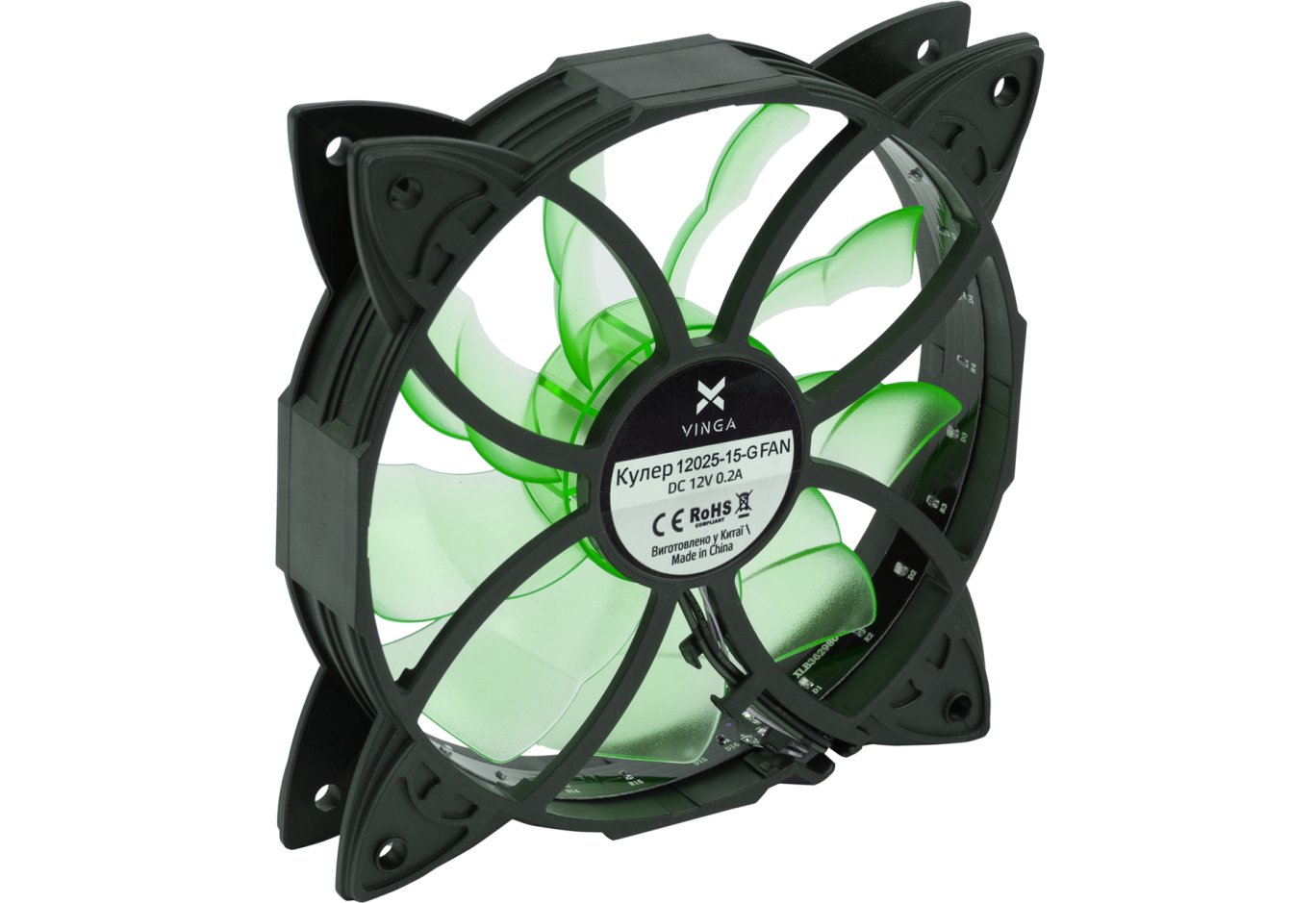 Кулер до корпусу Vinga 12025-15-G