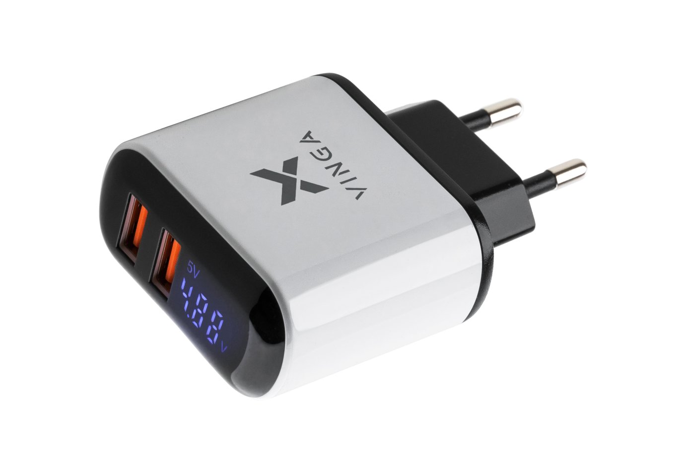 Charger Vinga 2 Port QC3.0 Display Wall Charger (VWCQAADW)