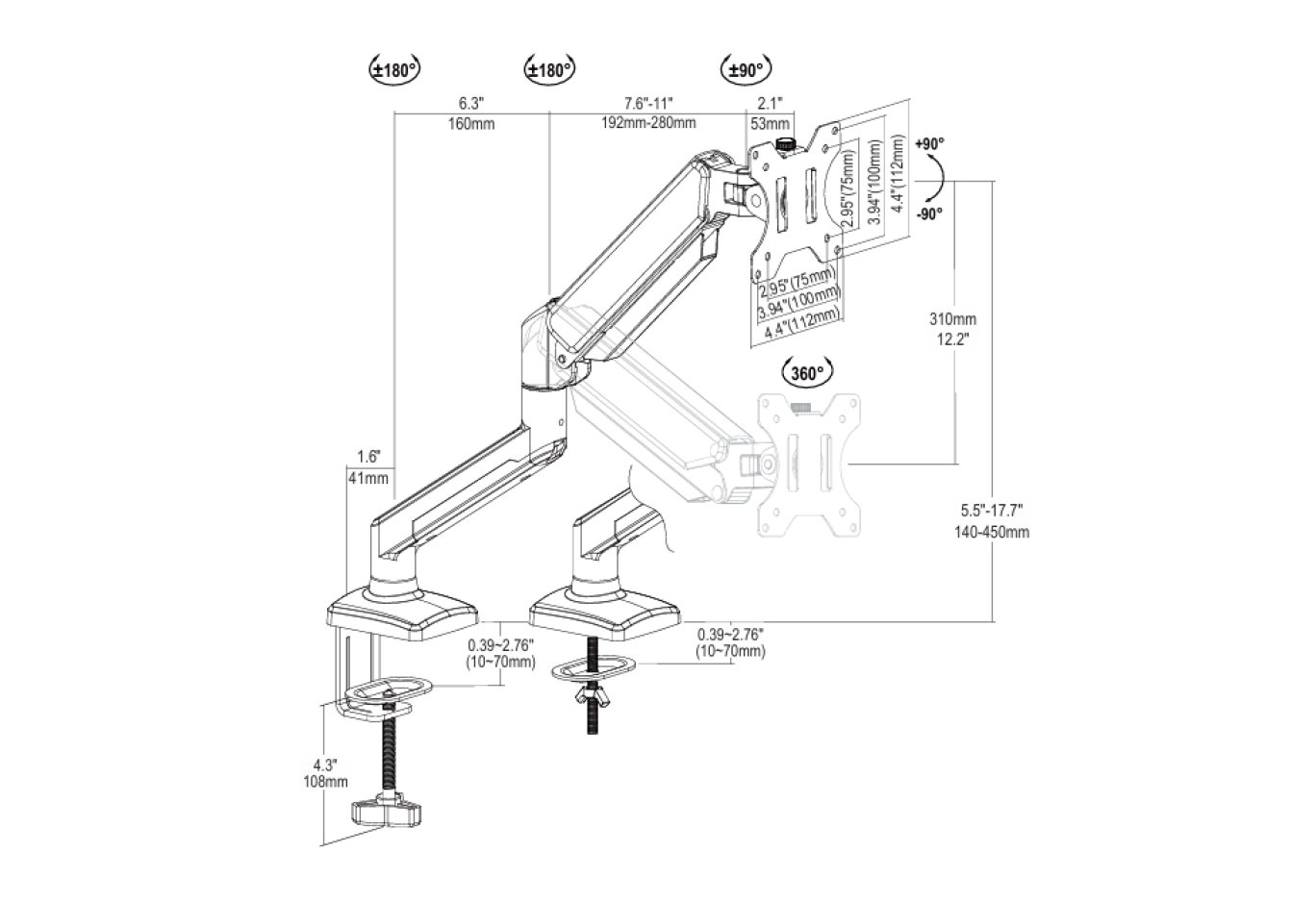 Bracket Vinga TD32-1151-L