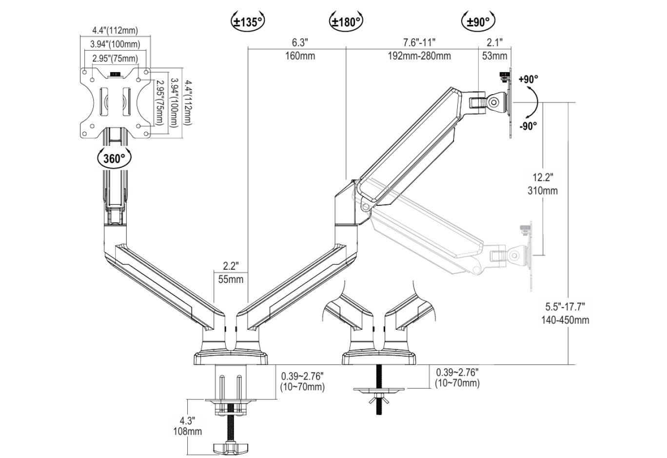 Bracket Vinga TD32-1152-L