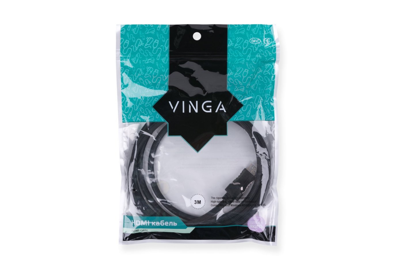 Multimedia cable HDMI M to HDMI M 3.0m Vinga (HDMI03-3.0)
