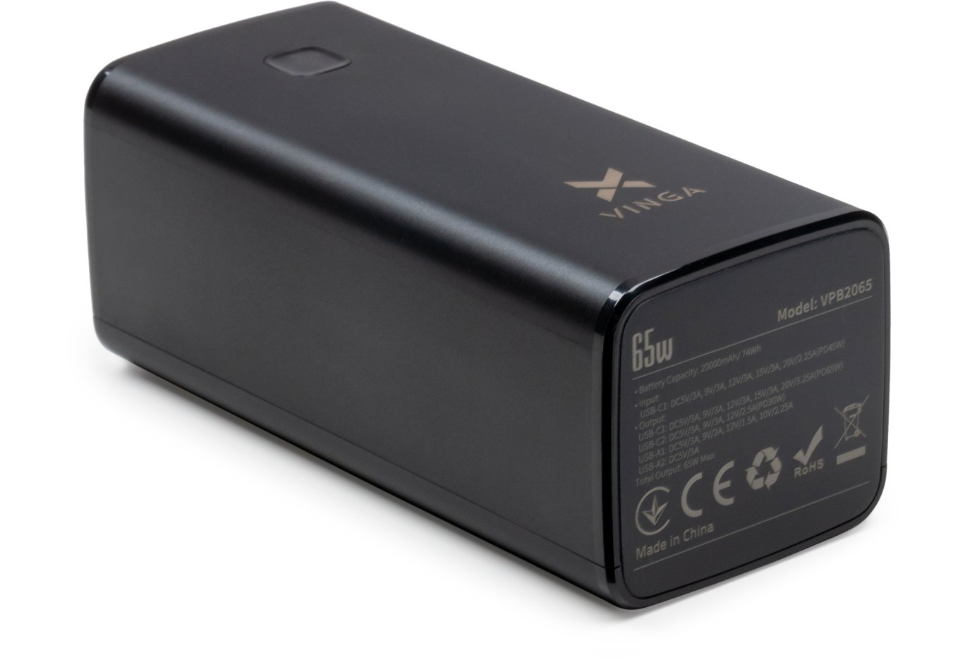 Батарея універсальна Vinga 20000 mAh 65W QC+PD (VPB2065)