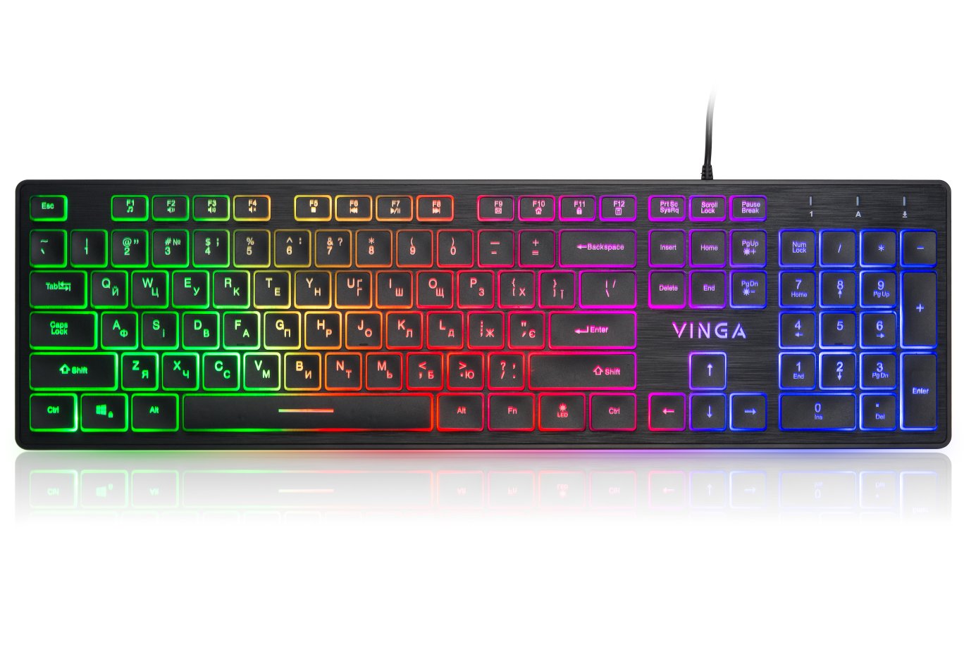 Клавіатура Vinga KB410 black