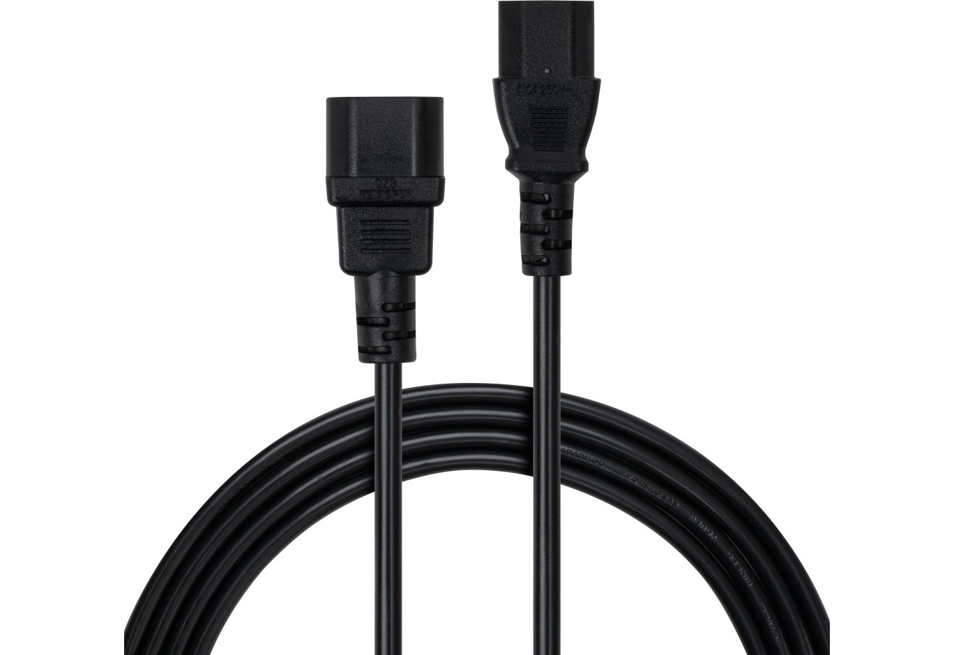 Power cable C13 to C14 3.0m 1mm2 Vinga (VCPP1C13143BK)