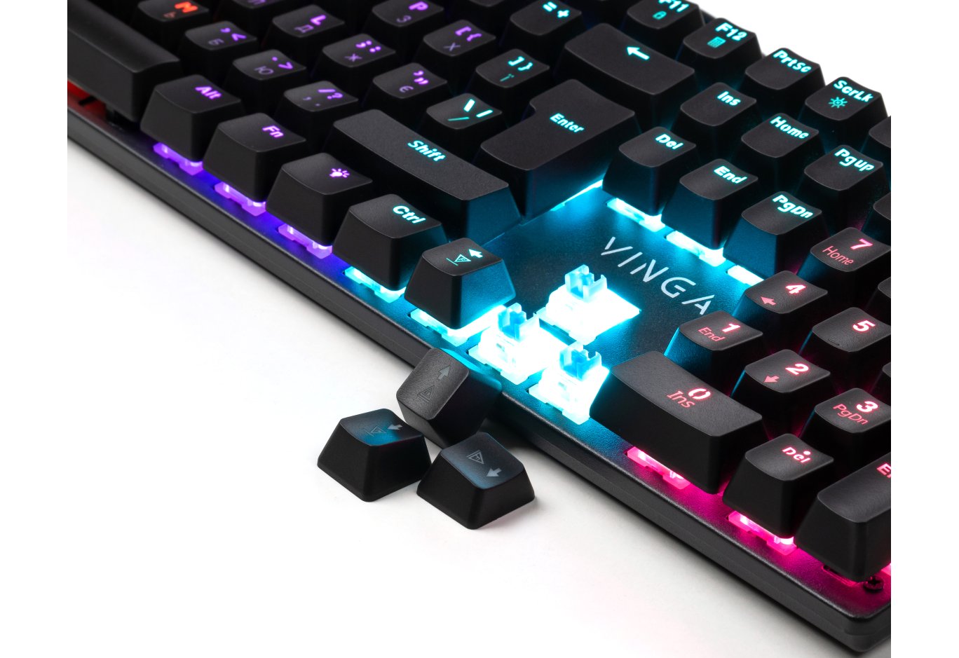 Клавіатура Vinga KBGM-100 LED Blue Switch USB Black (KBGM-100 Black)