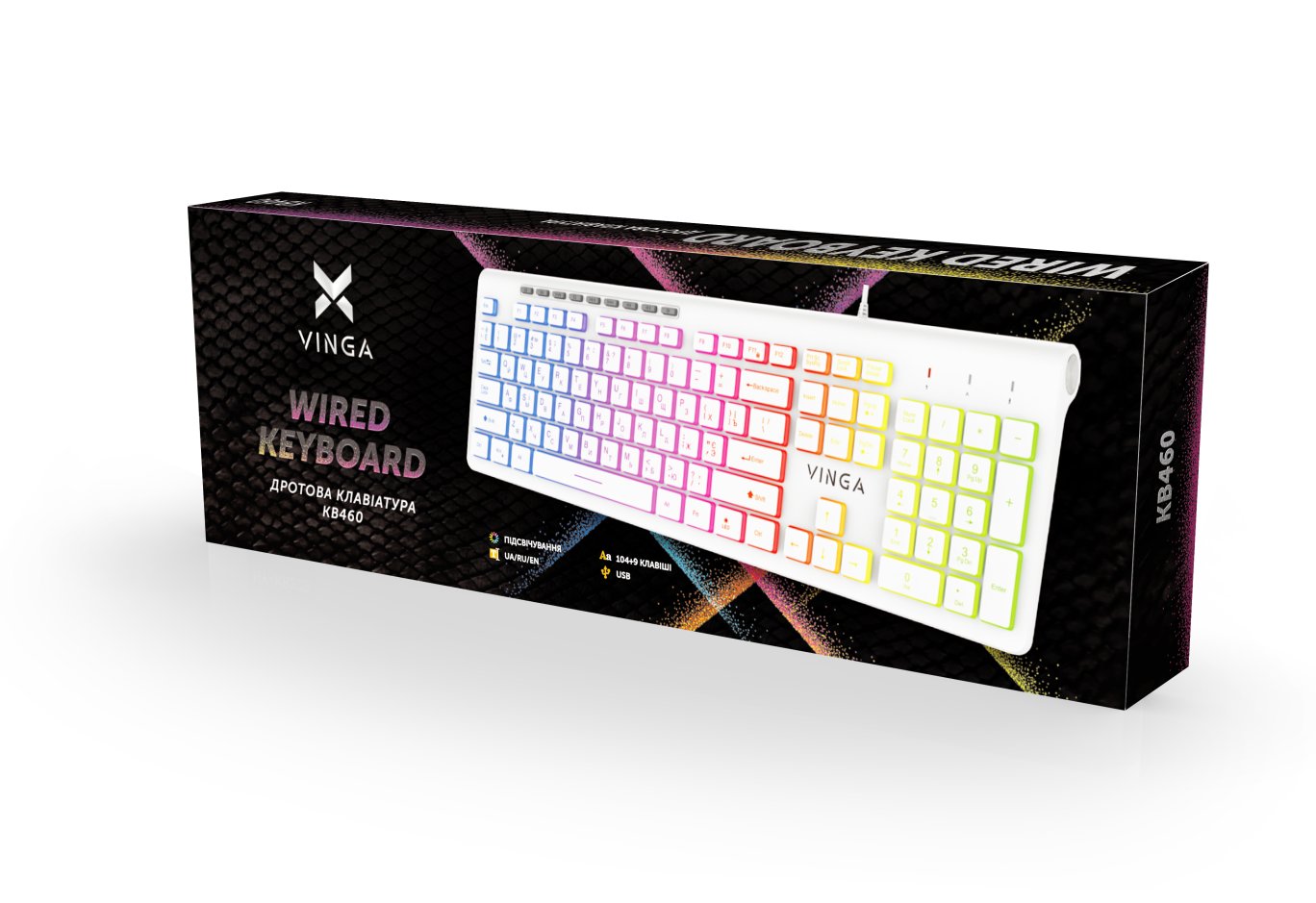 Keyboard Vinga KB-460 White