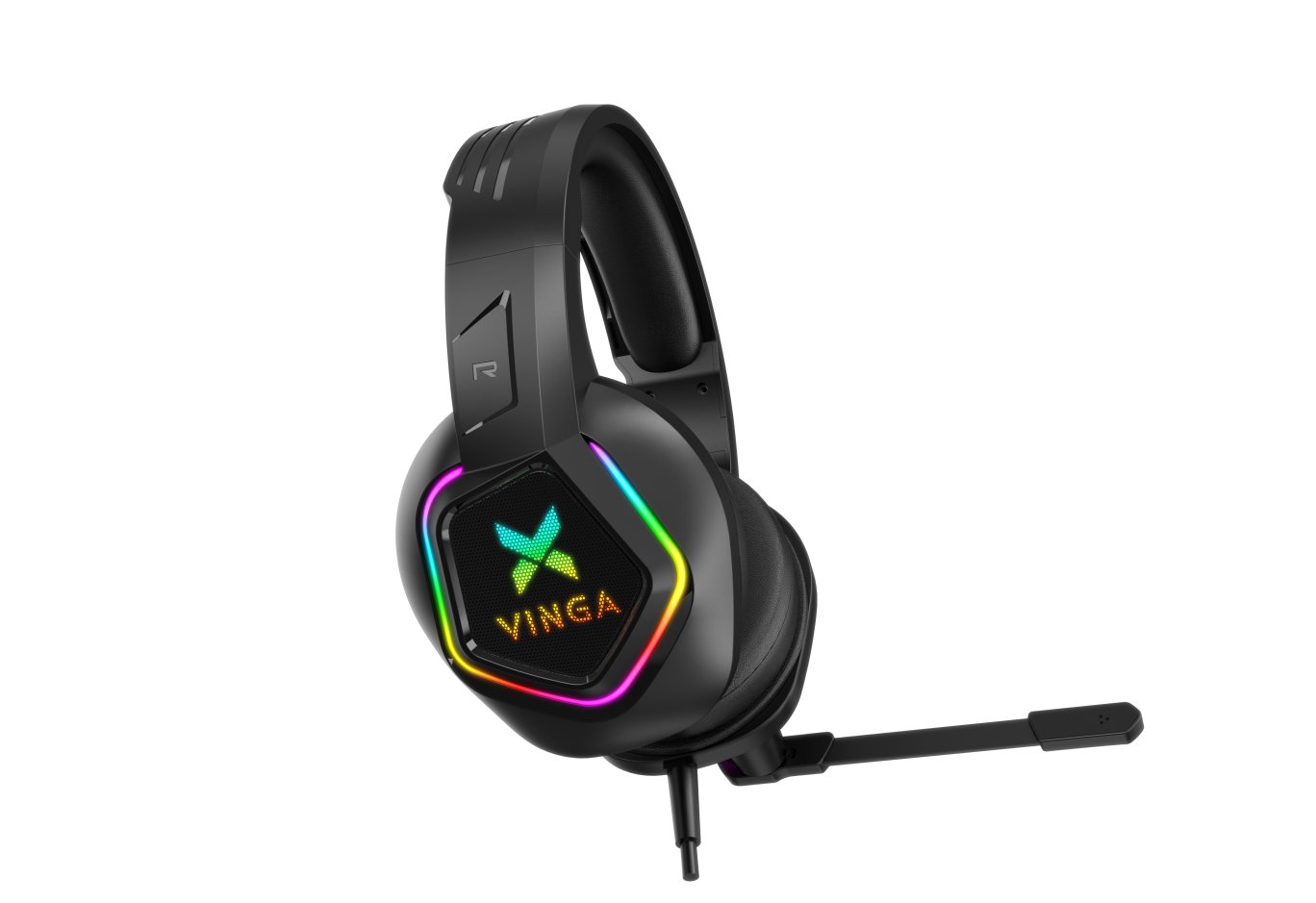 Headphones Vinga HSCU-160 Gaming LED Black (HSCU-160)
